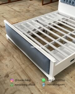 down White Duco Minimalist Bed