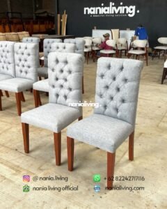 Button Pattern Dining Chair