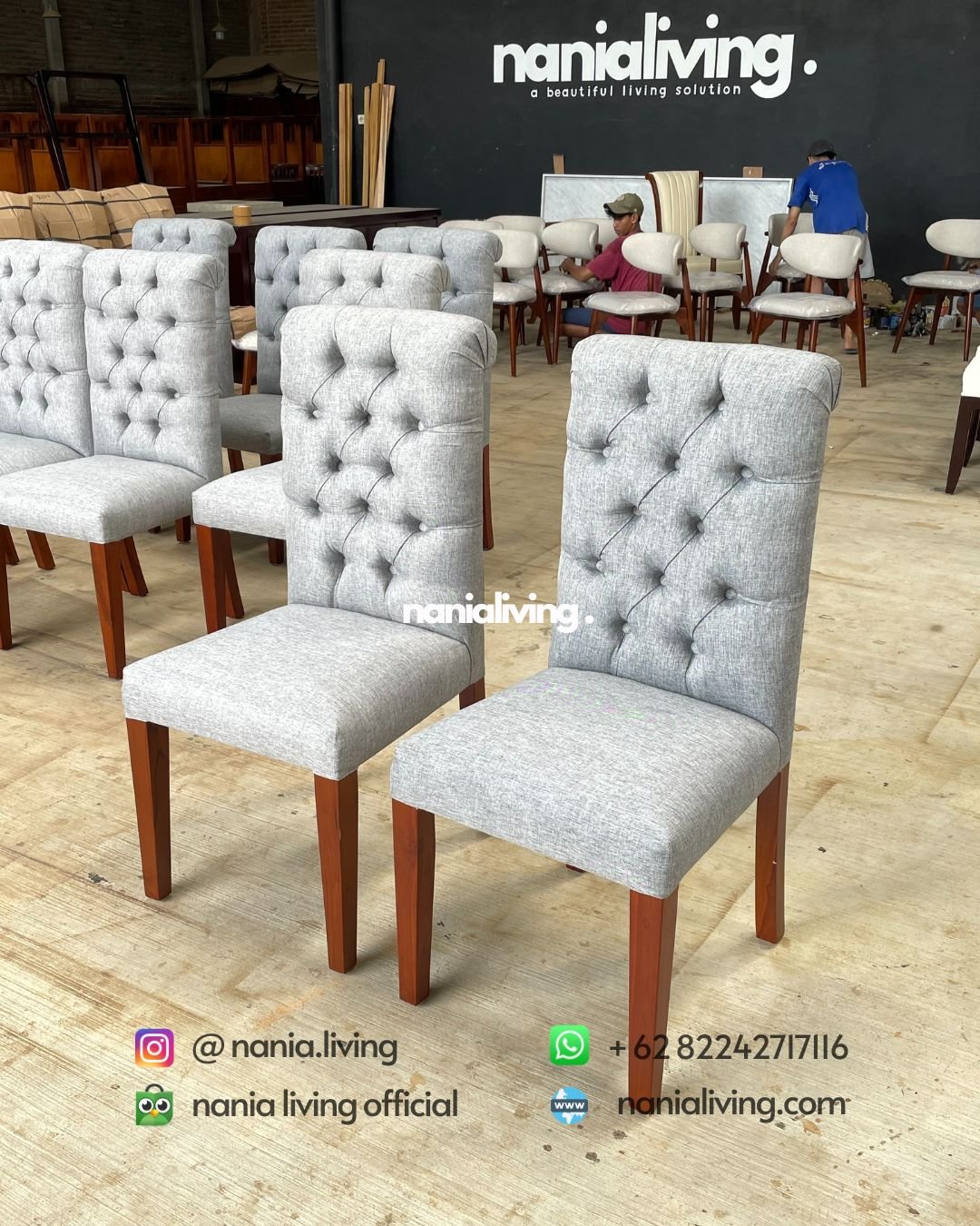 Button Pattern Dining Chair (3) Button Pattern Dining Chair