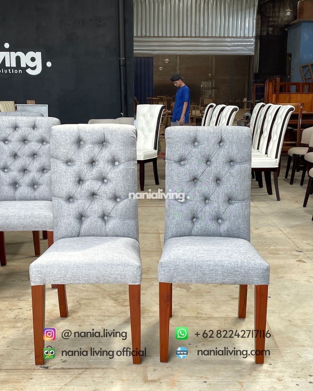 Button Pattern Dining Chair (4) detail Button Pattern Dining Chair