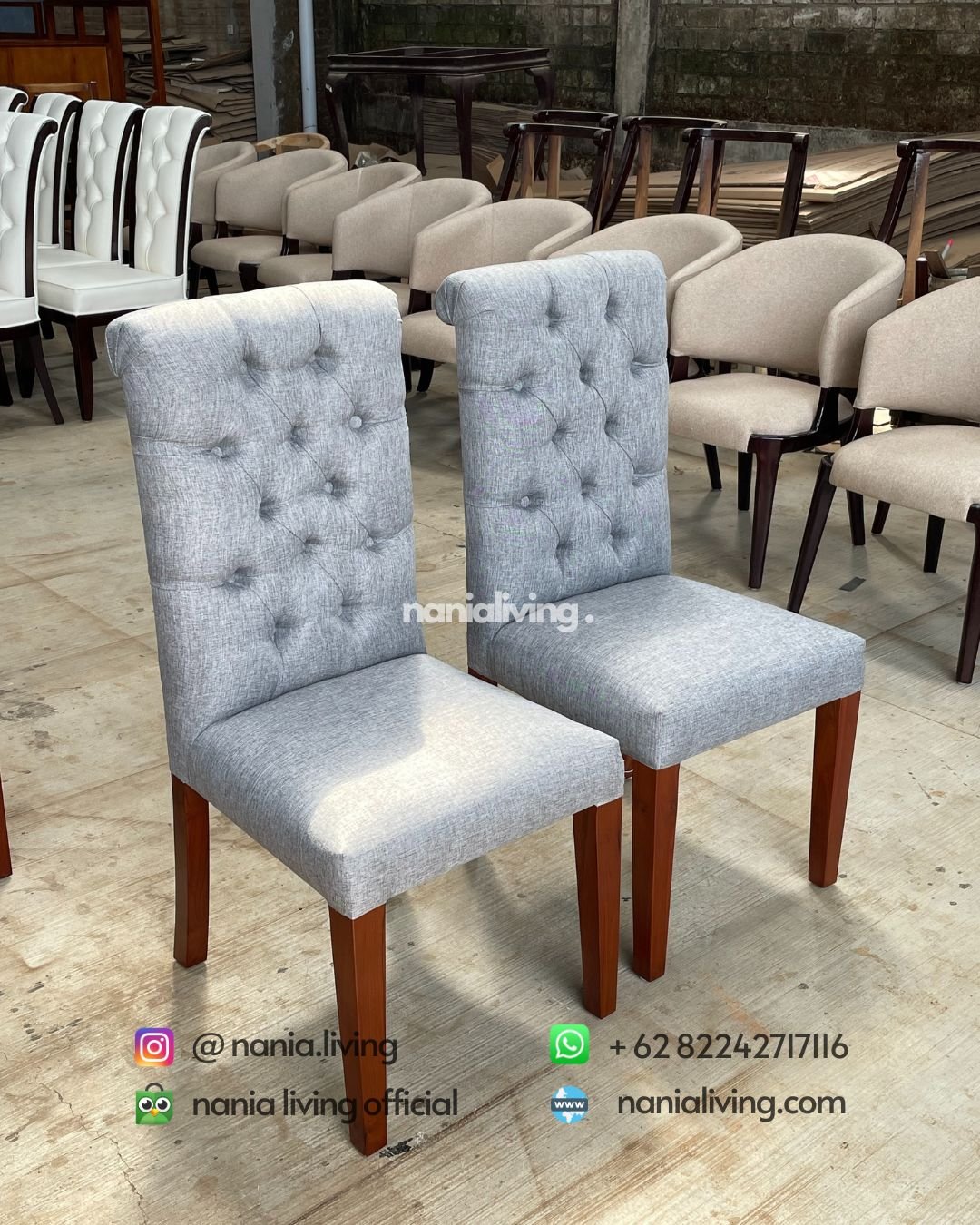 Button Pattern Dining Chair (5) cushion Button Pattern Dining Chair