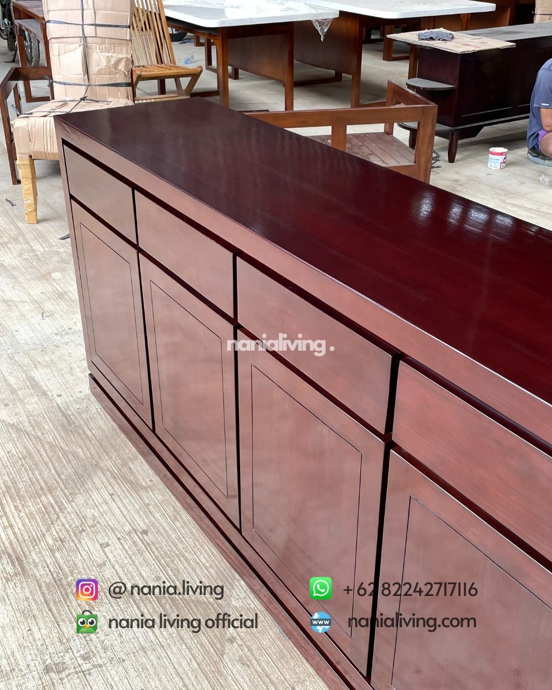 side Modern Minimalist Teak Buffet