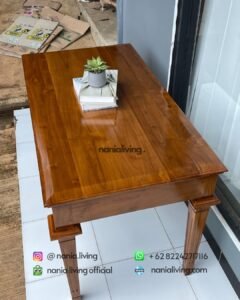 side Natural Teak Wood Console Table