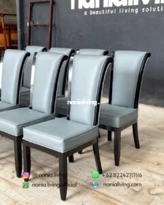 side Plain Teak Dining Chair