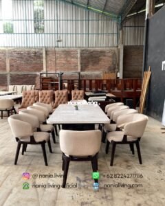 Saint Helena Large Dining Table Set With 10 Chairs