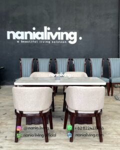 side Saint Helena Marble Dining Table With 4 Chairs