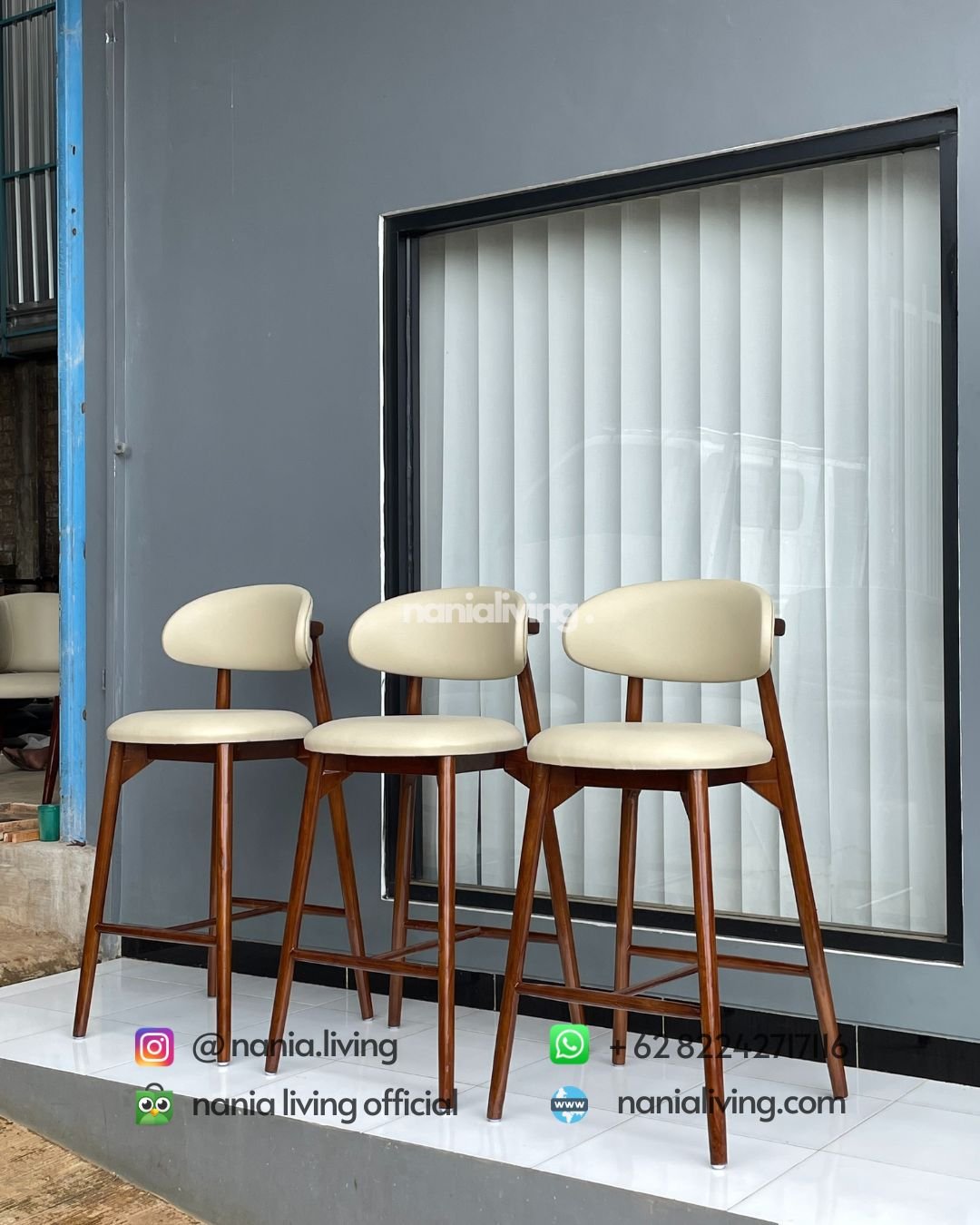 Teak Dining Chair Bar Stool