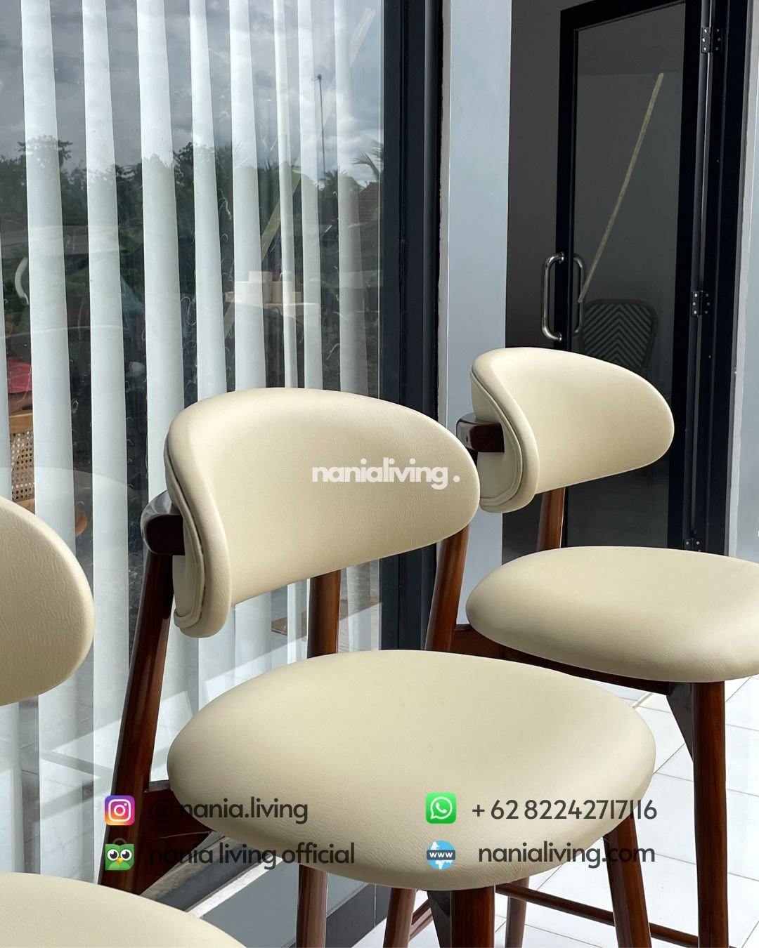 cushion Teak Dining Chair Bar Stool