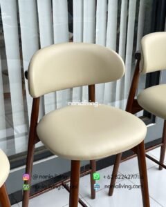 side Teak Dining Chair Bar Stool