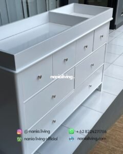 side White Duco Baby Changing Cabinet