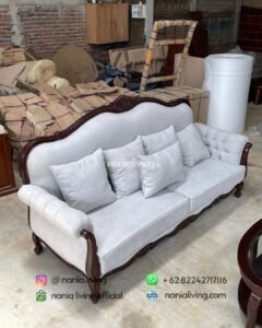sofa Classic Luxury Teak Guest Sofa Set