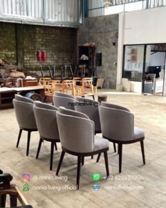 back Double Back Teak Dining Chair