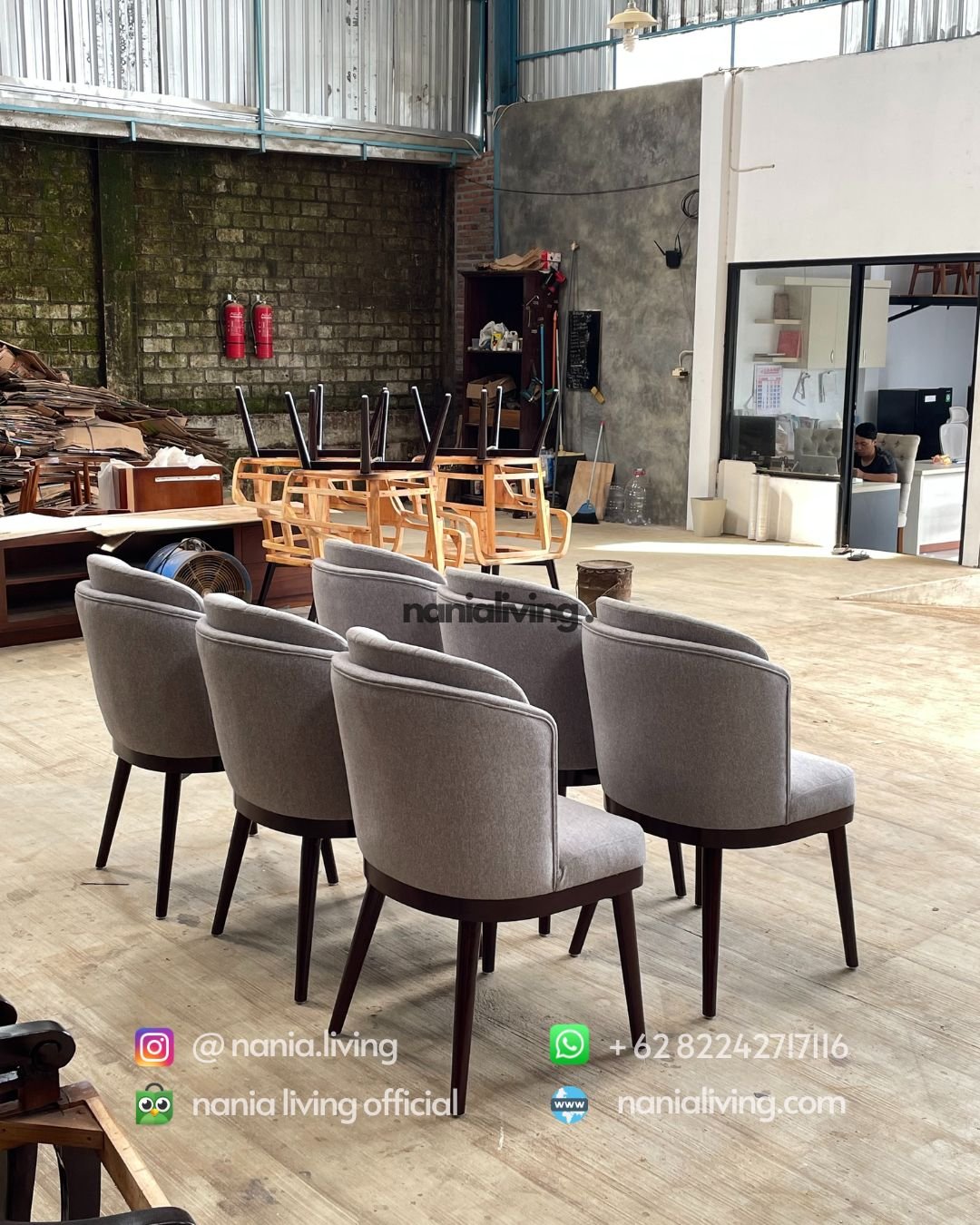 Double Back Teak Dining Chair (5) back Double Back Teak Dining Chair