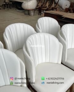 top Double Back Teak Dining Chair