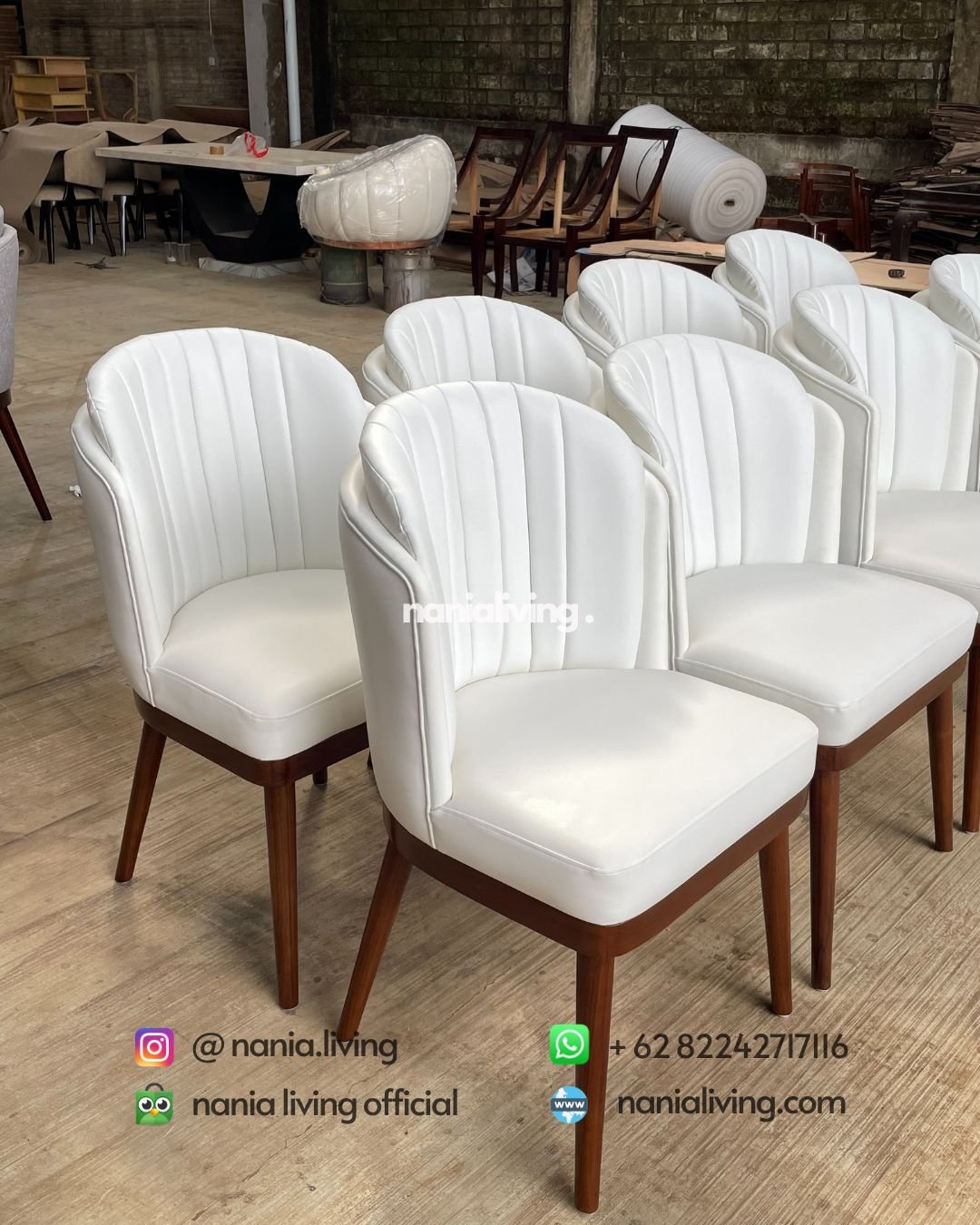 Double Back Teak Dining Chair (7) Double Back Teak Dining Chair
