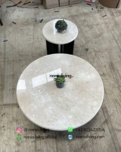 top Elegant Double Marble Guest Table