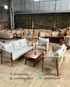 Minimalist Rope Guest Chair Set