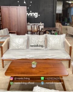 table Minimalist Rope Guest Chair Set