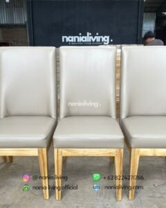 detail Modern Bleached Teak Dining Chair