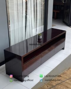 side Modern Minimalist Teak Tv Stand