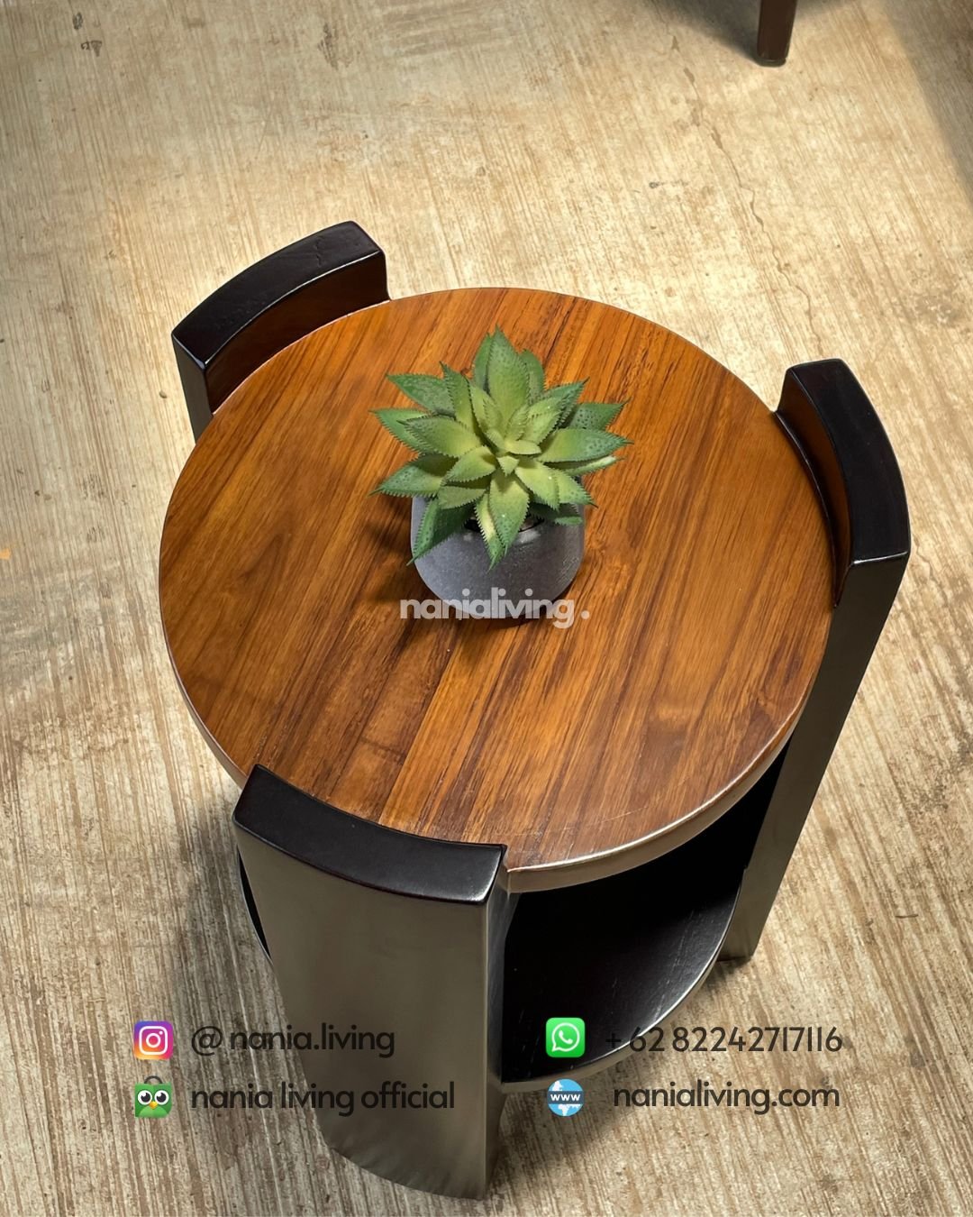 top Modern Teak Side Table