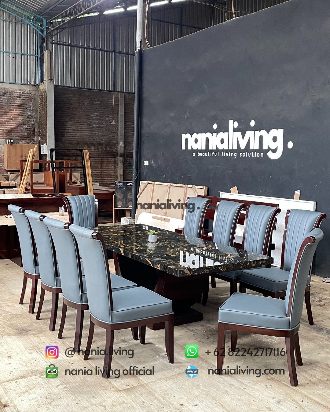 Portoro Gold marble dining table with 10 chairs (5) detail Portoro Gold Marble Dining Table With 10 Chairs