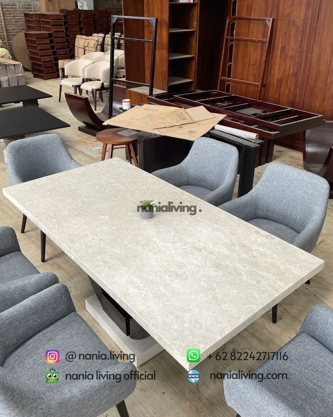 modern elegant marble dining table set (2) Modern Elegant Marble Dining Table Set