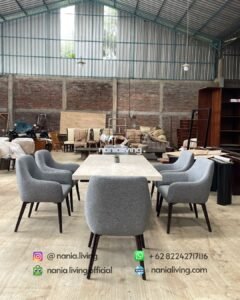 side Modern Elegant Marble Dining Table Set