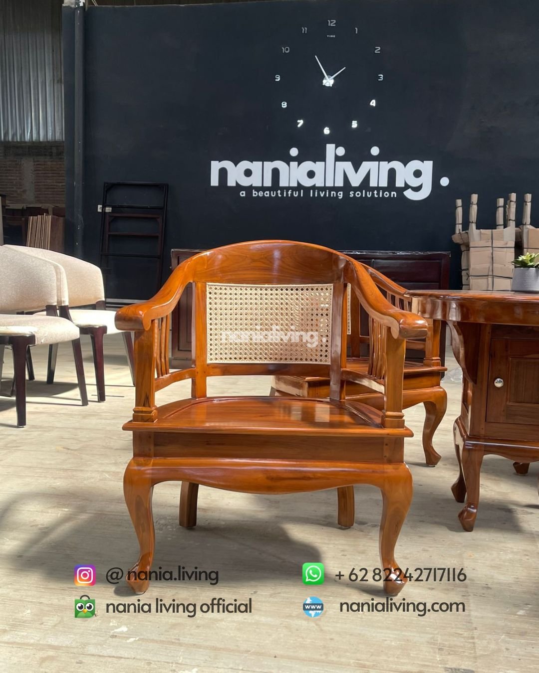 Betawi Teak Guest Chair Set (3) chair Betawi Teak Guest Chair Set