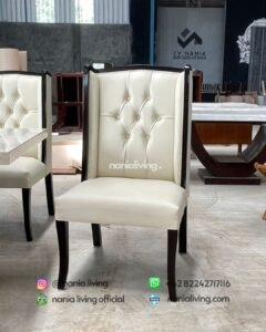 chair Cream Marble Dining Table With 8 Elegant Chairs