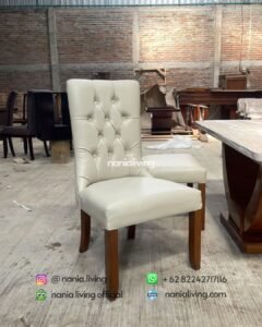 chair Cream-coloured Marble Dining Table Set With 4 Modern Chairs