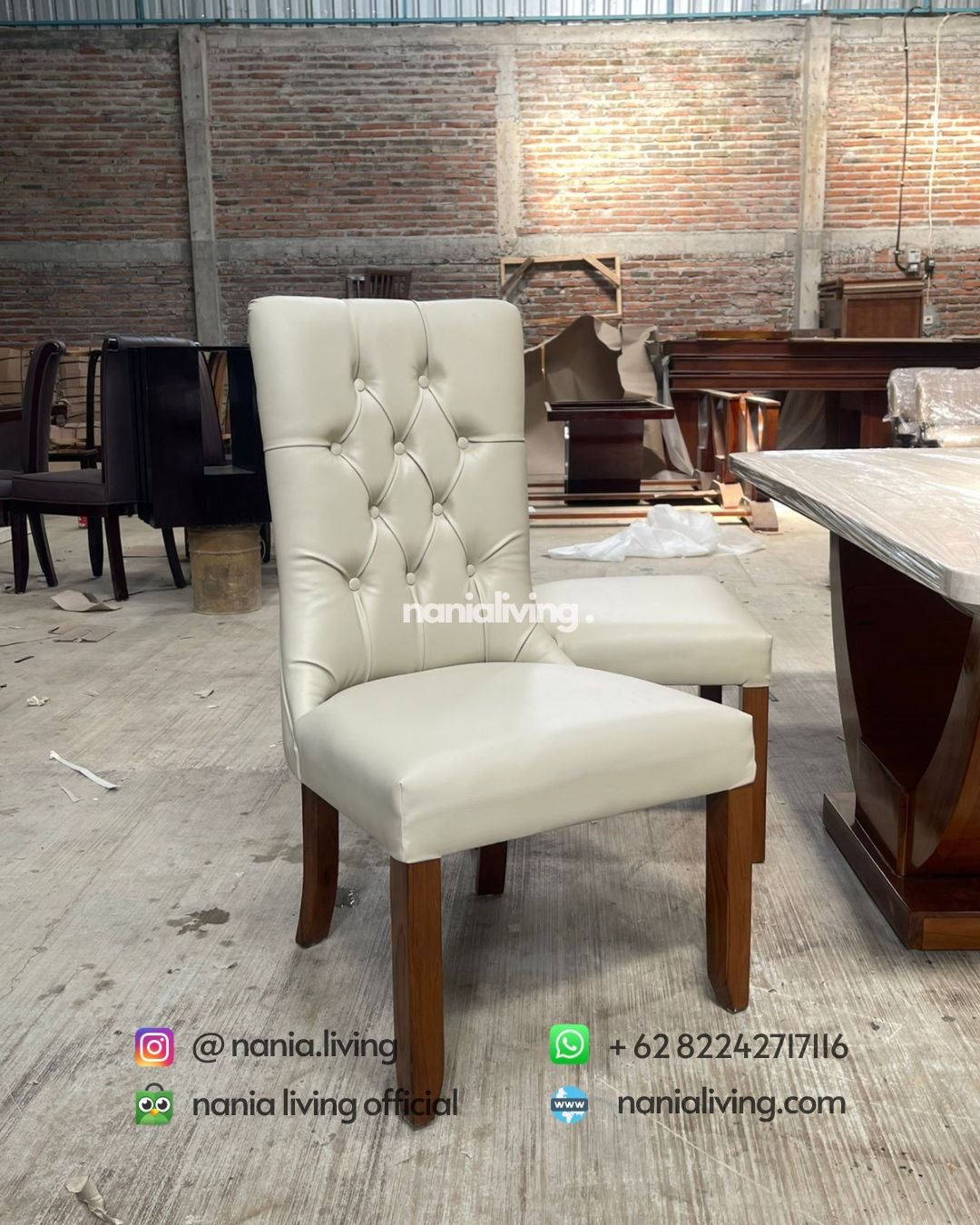 chair Cream-coloured Marble Dining Table Set With 4 Modern Chairs