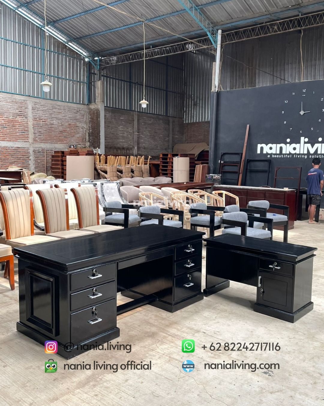 Large And Small Double Desks (1) nanialiving