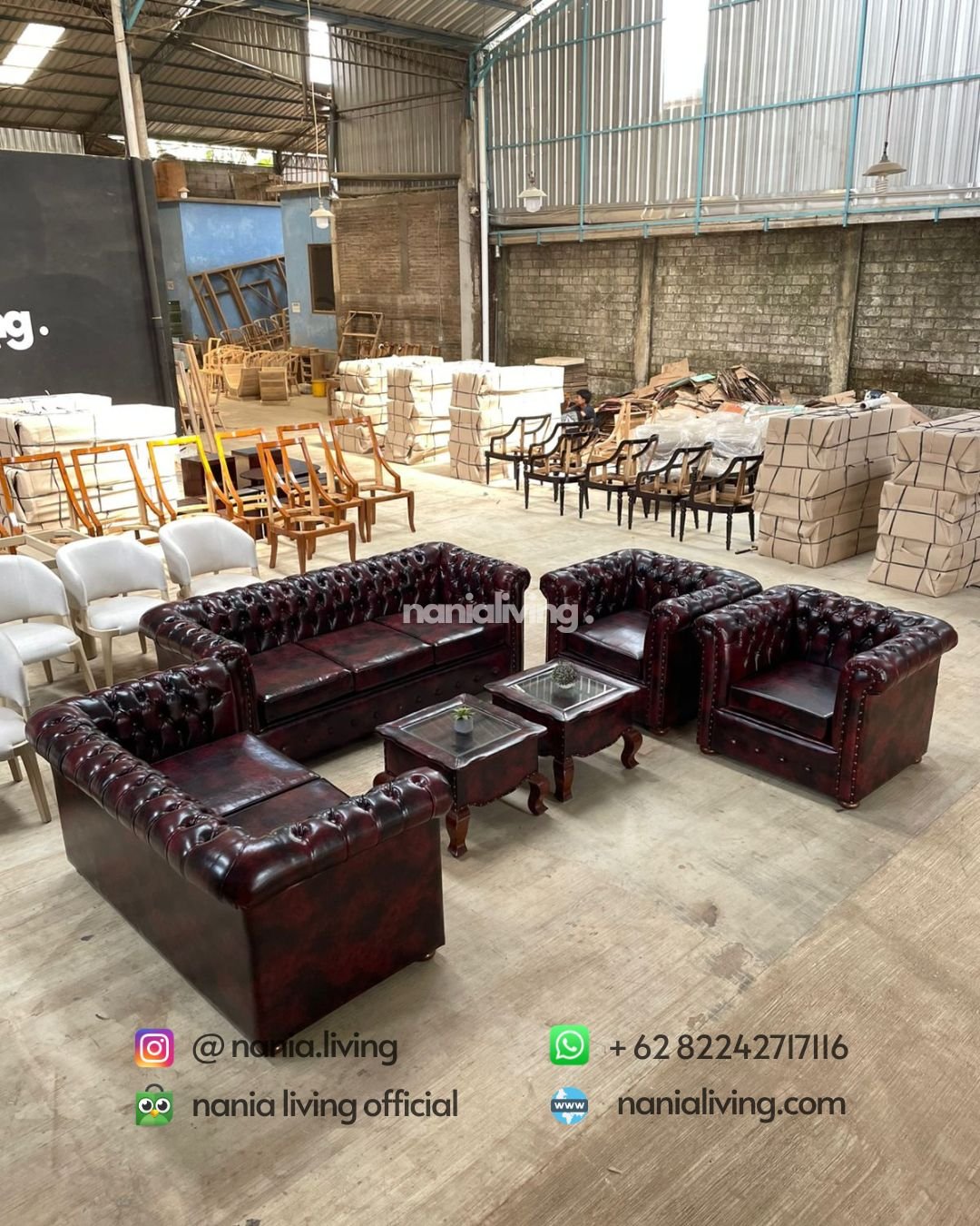 Luxury Chesterfield Sofa Set (1) nanialiving