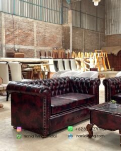 side Luxury Chesterfield Sofa Set