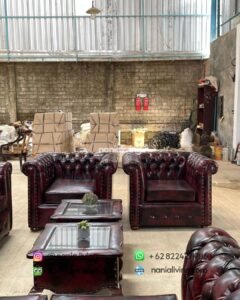 side Luxury Chesterfield Sofa Set