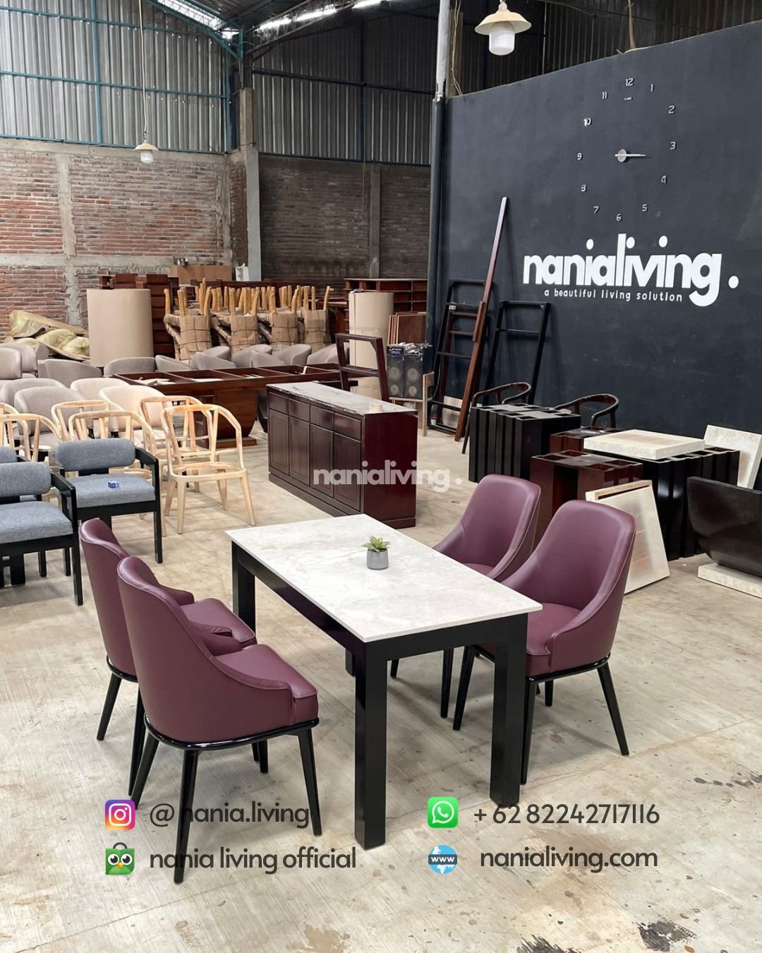 Modern Marble Dining Table With 4 Chairs Purple (1) detail Modern Marble Dining Table With 4 Chairs Purple