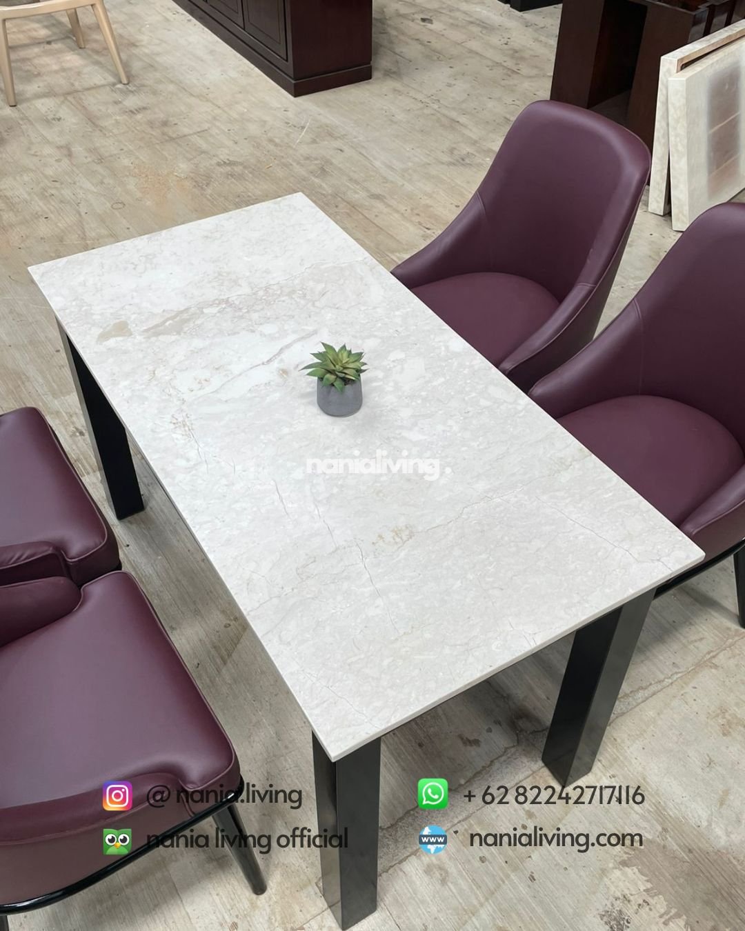 Modern Marble Dining Table With 4 Chairs Purple (3) top Modern Marble Dining Table With 4 Chairs Purple