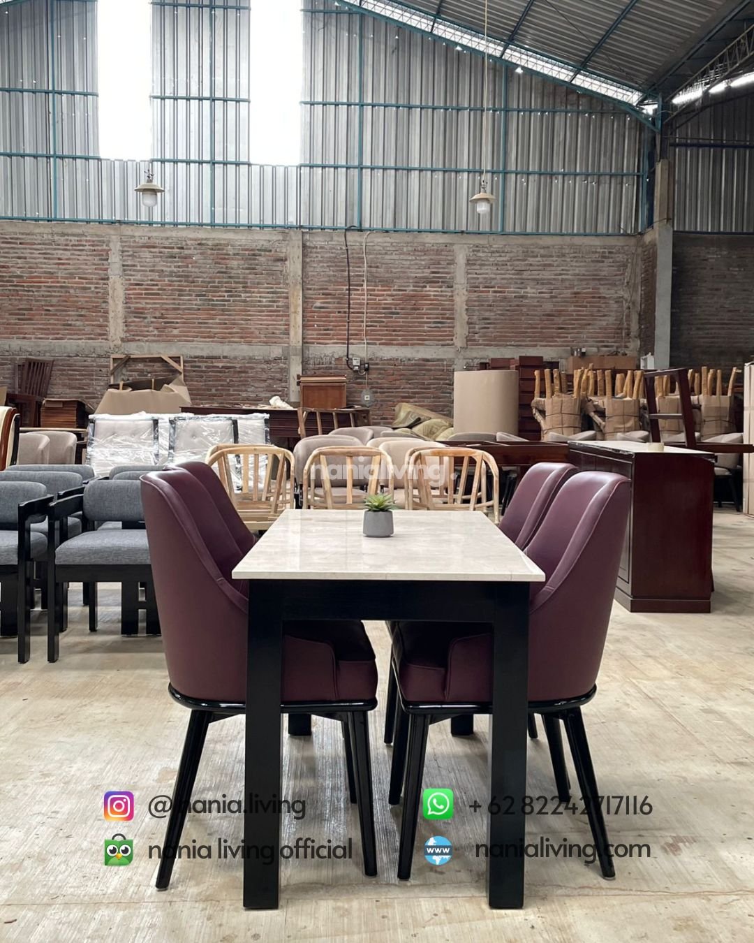 Modern Marble Dining Table With 4 Chairs Purple (7) side Modern Marble Dining Table With 4 Chairs Purple