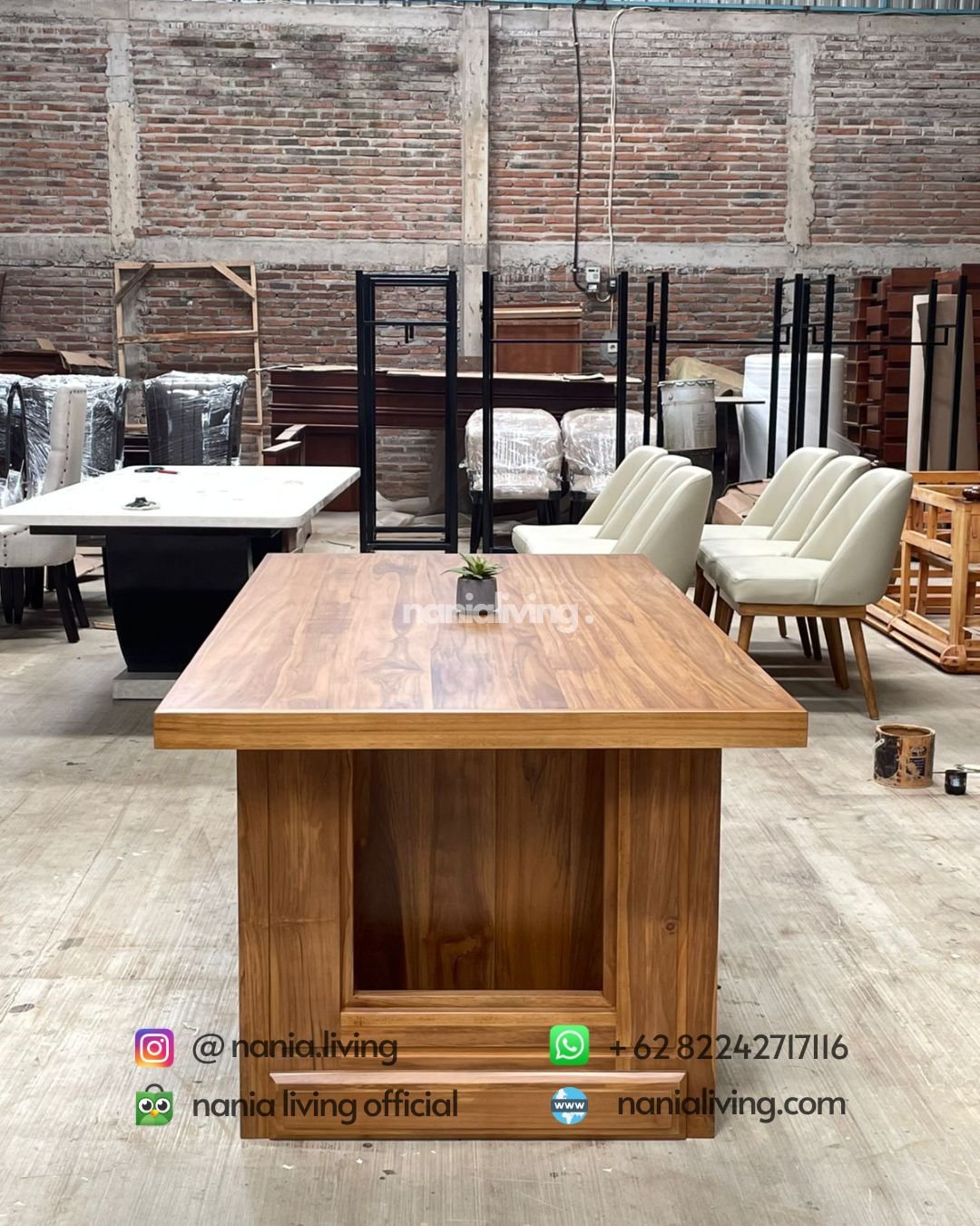 Modern Teak Dining Tables Only (2) Modern Teak Dining Tables Only