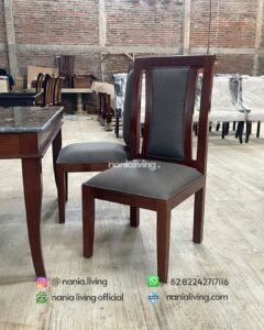 chair Portoro Marble Dining Table With 4 Teak Chairs