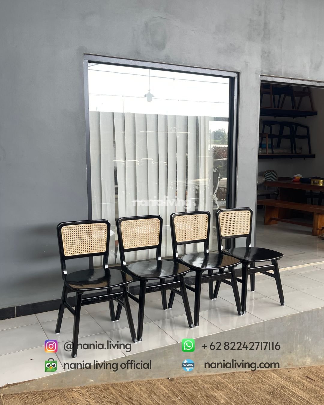 Ropan Dining Chair Combination of Teak And Rattan