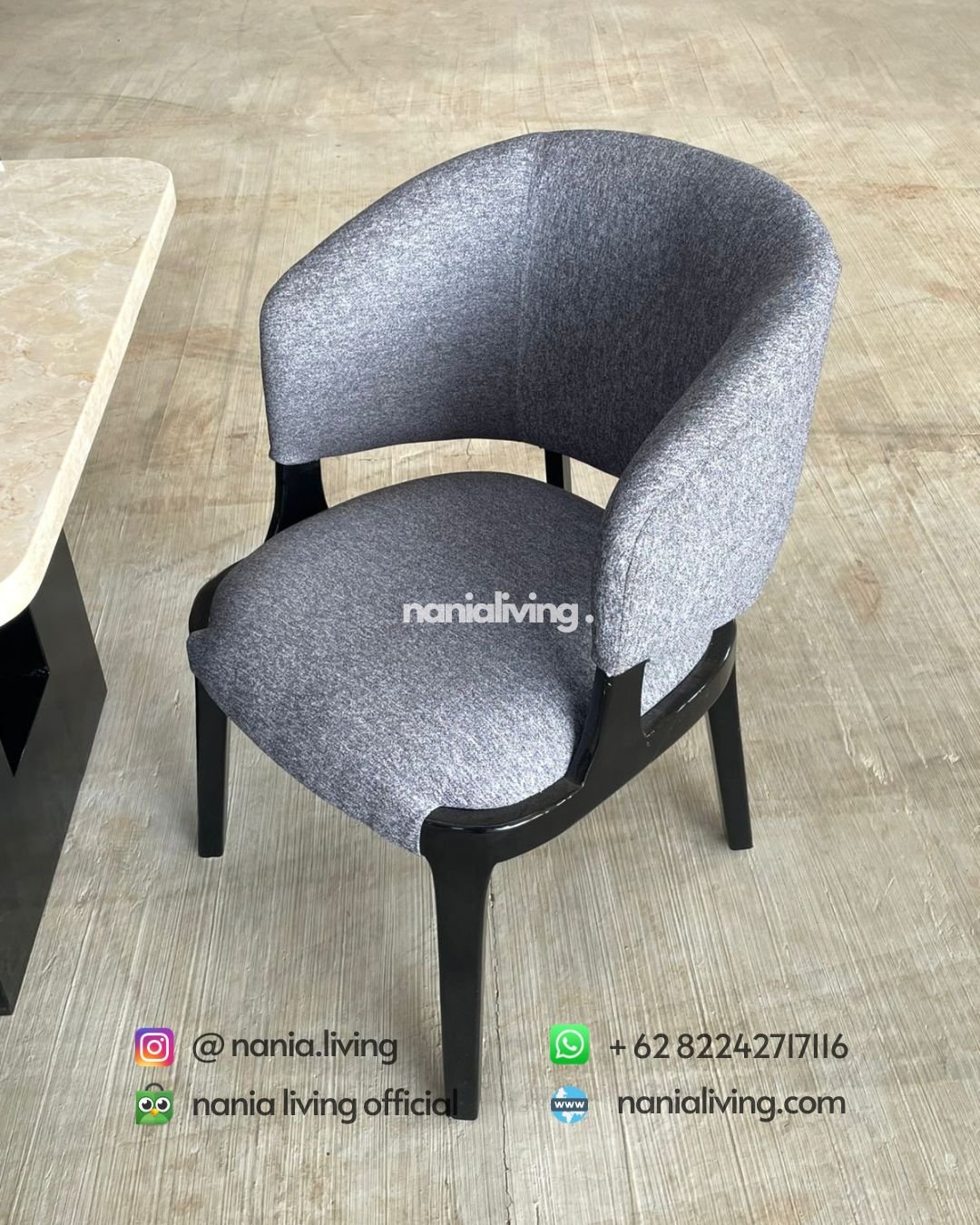 chair Saint Helena Marble Dining Table With 6 Modern Chairs