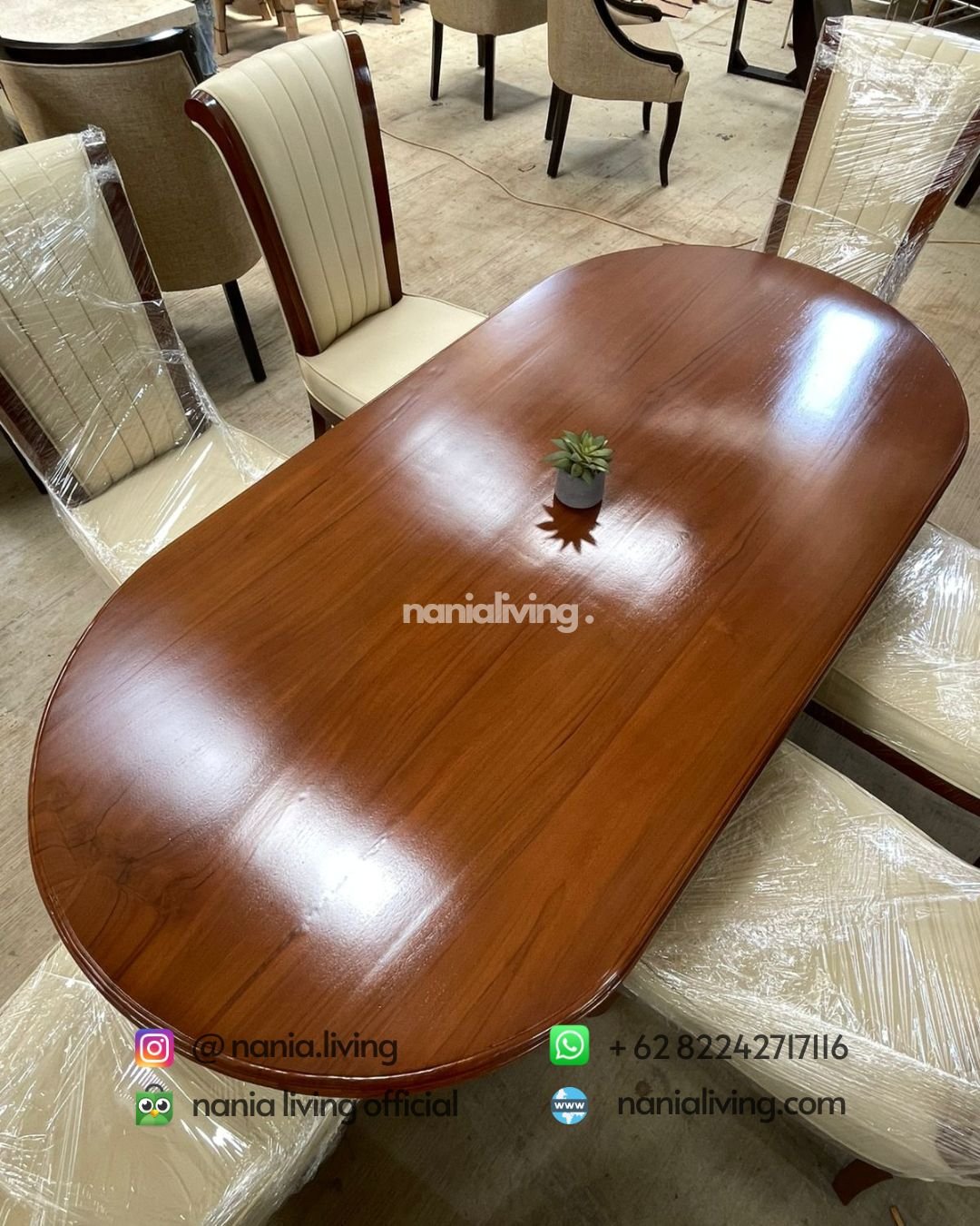 Selena Teak Dining Set With 6 Chairs (2) top Selena Teak Dining Set With 6 Chairs