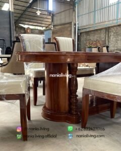Selena Teak Dining Set With 6 Chairs
