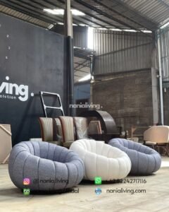 Single Sofa With A Floral Pattern