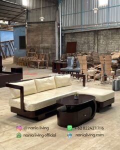 Flexible Corner Guest Sofa Set With A Round Table