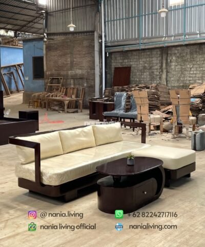 Flexible Corner Guest Sofa Set With A Round Table