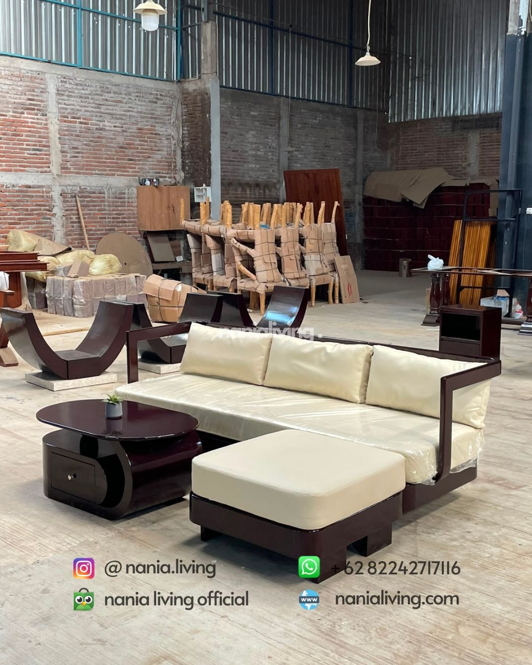 Flexible Corner Guest Sofa Set With A Round Table (3) nanialiving