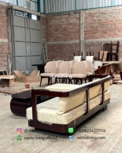 back Flexible Corner Guest Sofa Set With A Round Table